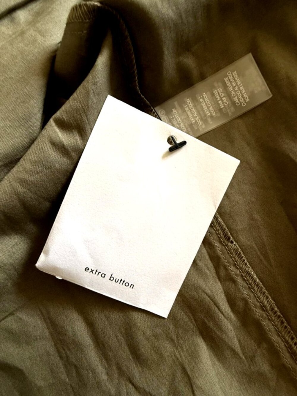 Calvin Klein Women's Olive Khaki Cotton Tiered Maxi Shirt Dress  Size 8 NWT - Picture 10 of 14